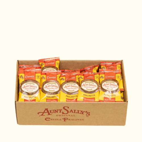 Aunt Sally's Creamy Classic Pralinettes- Bulk Pack of Mini Pralines- New Orleans Most Famous Praline- Handmade Pecan Candy