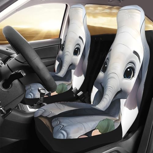 Housse de siège auto lavable et élastique motif éléphant