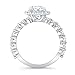 JEWELERYIUM 2-4CT Elongated Cushion Cut Moissanite Halo Ring, Handmade Engagement Ring, Bubble-Prong Eternity Band, Wedding Gifts for Wife (Main Stone : 2.50 Carat)