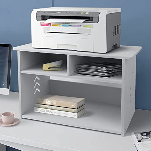 YGYQZ Schreibtischständer für Drucker, Schreibtischdruckerregal Tisch 2 Etagen Platz Organizer als Aufbewahrungsregal für Büro (Druckerständer1) Cover