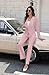 Two Piece Set for Women Fall Fashion 2025 Business Casual Long Sleeve Blazer Jackets Pant Suits Pink XL