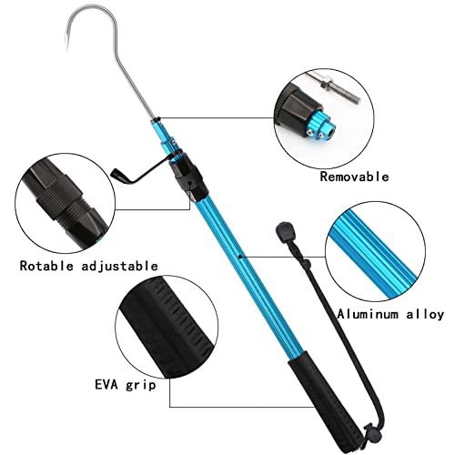 image for SANLIKE Telescopic Fish Gaff with Stainless Sea Fishing Spear Hook Tac