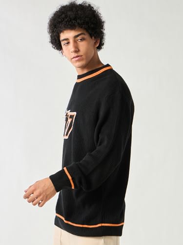 Image of Bewakoof Men's Acrylic Super Loose Fit Sweater | Sweaters for Men Winter Wear