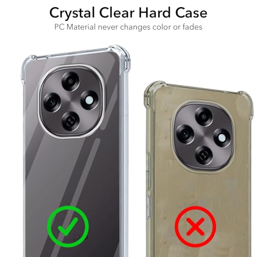 Image of Jkobi Shockproof Crystal-Clear Back Cover for Oppo F31 Pro (Anti Yellow Case | Drop & Camera Protection | Hard Polycarbonate)