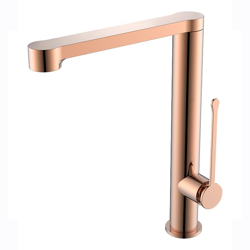 Mitigeur cuisine laiton rose doré Collection Pénée design haut de gamme