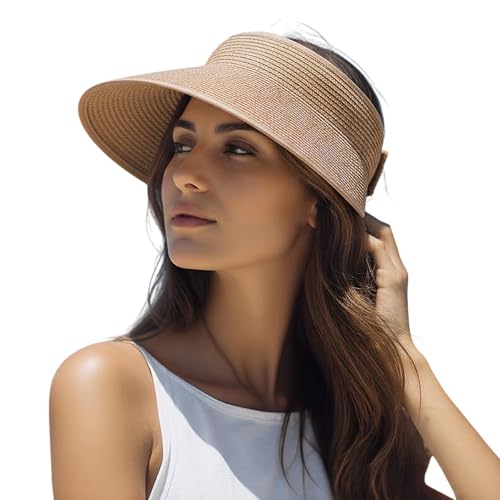 Sombrero plegable de paja para mujer talla L/XL caqui miniatura 1