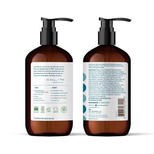 Image of Everyone Liquid Hand Soap, 12.75 Ounce (Pack of 3), Pacific Eucalyptus, made with Essential Oils for Kitchen and Bathroom