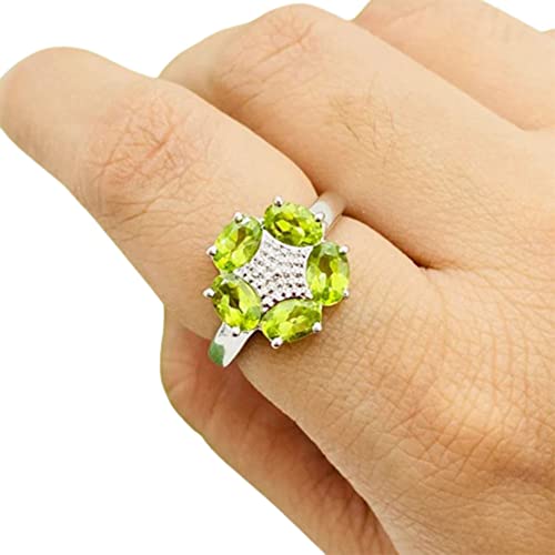 Green Peridot Ring, 925 Silver Rings, Stacking Silver Ring, Ring For Women, Stackable Silver Ring, Healing Peridot Ring, Ring With Stone, Simple Elegant Ring, Gift For Wife, Anniversary Gift #TOP21