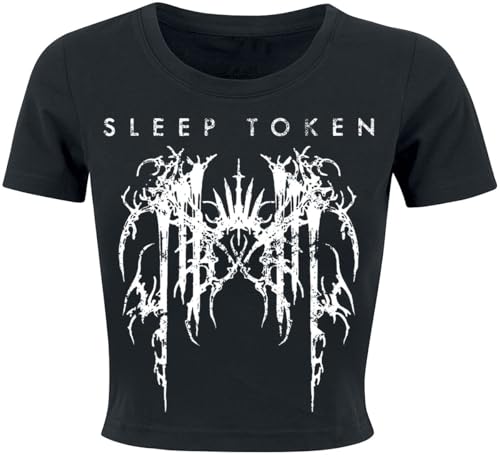 Sleep Token Grunge Donna T-Shirt Nero S 95% Cotone, 5% elasthane Regular