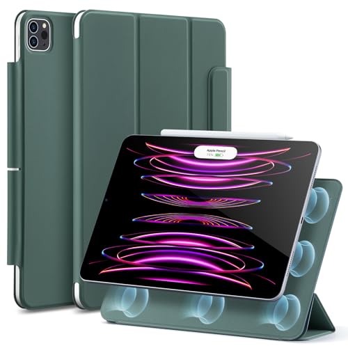 Image of ESR for iPad Pro 12.9 inch Cover (2022 /2021 /2020, 6th /5th /4th Generation), iPad Air 13 inch Case 2025 /2024, Convenient Magnetic Attachment, 2-Way Stand, Rebound Magnetic Case, Green