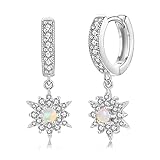 * Elegantes und Charmantes Design * Die Ohrringe Creolen Silber sind mit 6 glänzenden Zirkonia eingelegt. Der Sternanhänger besteht aus 18 hochwertigen 3A-Zirkonen und Opal einlagen. Opal ändert seine Farbe unter verschiedenen Lichtverhältnissen, Zirkon reflektiert schönes Licht. Jede Ihrer Aktionen ist einzigartig und glänzend.