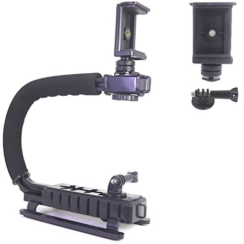 Dslr Stabilizer Handheld Video Action Stabilizing Handle Grip C Shape Professional Vlogging For Smart Phones Gopro Canon Nikon Sony Panasonic Pentax Olympus Camera Camcorder (Pack Of 1) #TOP2