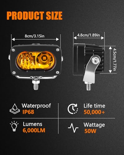 Kit luces LED 3" 50W con soportes para capot Tacoma 2005-2015 miniatura 3