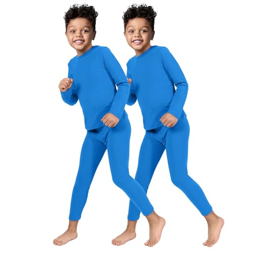 ROCKY Thermal Underwear for Kids, Boys 2 Pack Thermals, Long Johns Underwear, Base Layer for Cold Weather/Skiing - Pack of 2