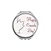Happy Canada Day Maple Drawing Hand Compact Mirror Round Portable Pocket Glass