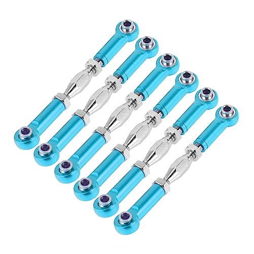6 piezas de tensor de varilla de aluminio para camión buggy, partes de mejora, fácil instalación, compatible con Epxhsp Racing Hpi, color azul miniatura 1