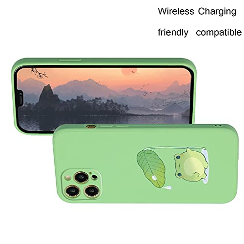 Compatible With Iphone 12 Pro Max, Cute Frog Under The Leaf Phone Case For Iphone 12 Pro Max,Kawaii Iphone Case With Cool Design For Girls Women Kids With Soft Slim Bumper Protective Case Cover #TOP4