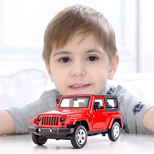 Tgrcm-Cz Diecast Model Cars Toy Cars, Wrangler 1:32 Scale Alloy Pull Back Toy Car With Sound And Light Toy For Girls And Boys Kids Toys (Red) #TOP5