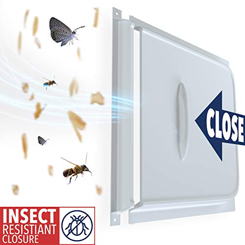 Leisure Coachworks 12" RV Screen Door Slider Panel and Handle/Stop for RV, Trailer, Camper, Motor Home, Cargo Trailer - OEM Replacement (White)