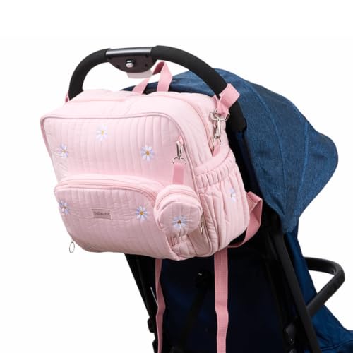 Image of GOBABYMART Diaper Bag Backpack with Changing Pad - Travel Baby Bag, Insulated Bottle Pockets, Stroller Straps