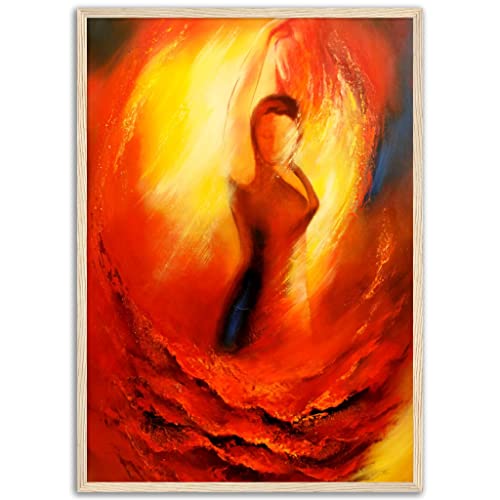 Impression encadrée danseuse de salsa décoration murale haut de gamme noir