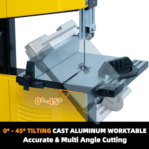 image for Woodskil 10 Inch Dual Speed Band Saw with Stand, 4.3A 2360/3000 FPM Be