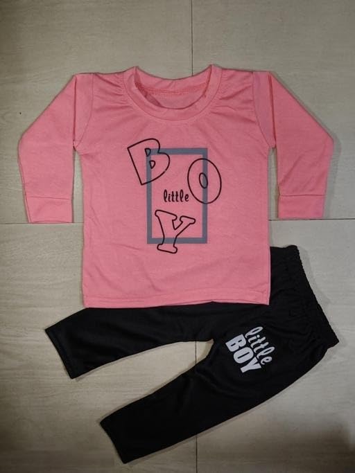 Image of Unisex Baby Long Sleeve Little Boy Parent Top Bottom Clothing Set for Summer Comfort Casual Daily Outfit
