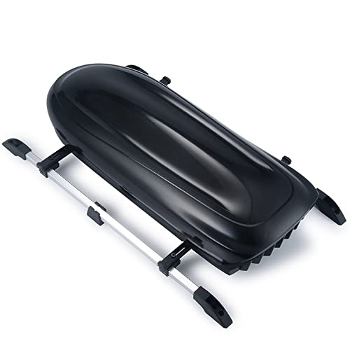 AXspeed RC Roof-box with Rack Luggage Box Luggage Carrier with Rail Bar for 1/10 TRX4 TRX6 Crawler Car (Black)