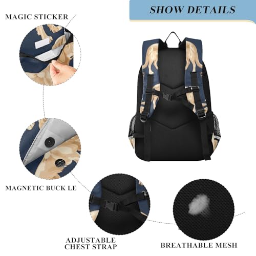 Sac à dos d'école pour protéger votre ordinateur portable avec imprimé Labrador résistant