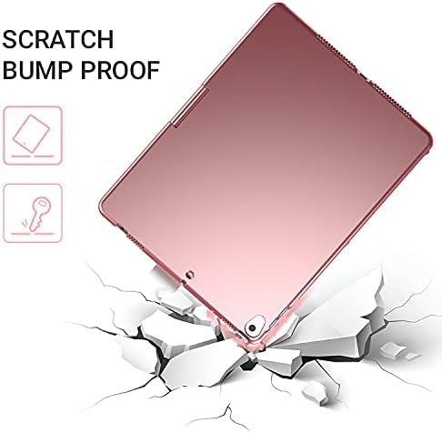 YEKBEE iPad Keyboard Case for iPad 8th Gen (2020), 7th Generation, Air 3, Pro 10.5 in 11 Colors - 10 Color Backlight, 7 Modes, 360° Rotatable, Slim Protective Cover, Apple Pencil Holder (Rose Gold)