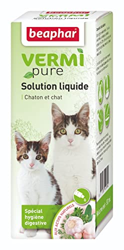 Beaphar VERMIpure Gotas Naturales para Combatir Parasitos Intestinales, Mejora la Digestión, Ayuda...