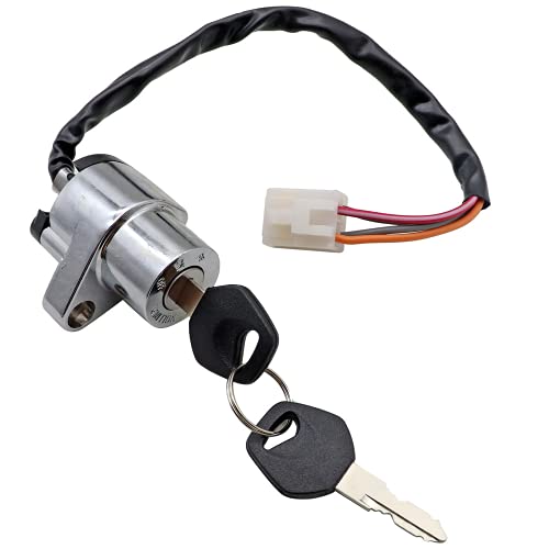 Image of SecosAutoparts Ignition Key Switch Lock Set Fit for Suzuki VS600 VS700 VS750 VS800 1985-2005 Fit for Suzuki LS650 Savage Boulevard S40 1986-2004 Fit for Suzuki VS1400 Boulevard S83 1987-2009