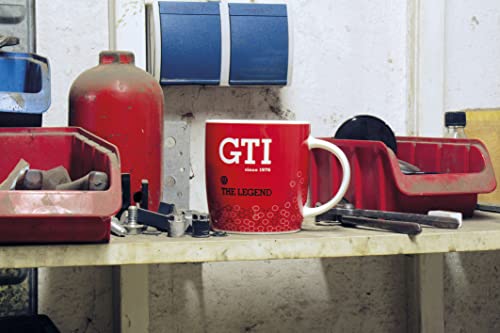 BRISA VW Collection - Volkswagen Ceramic Coffee-Tea-Cappuccino Mug Cup in GTI Golf Design (370 ml/12.5 fl oz/GTI The Legend/Red)