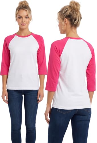 Image of ToBeInStyle Women's Classic Two Color Cotton Baseball T-Shirts