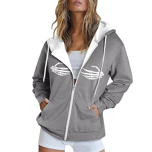 Manteau ciré sweat à capuche pour femmes mode gris taille M