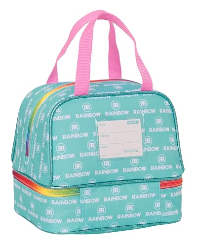 Safta Rainbow High Paradise Lunchbox, hochwertige Qualität und maximale Beständigkeit, für Essen, Erholung, Snack und Frühstück, 20 x 15 x 20 cm, Türkis, Blau/Türkis, Estándar, Casual