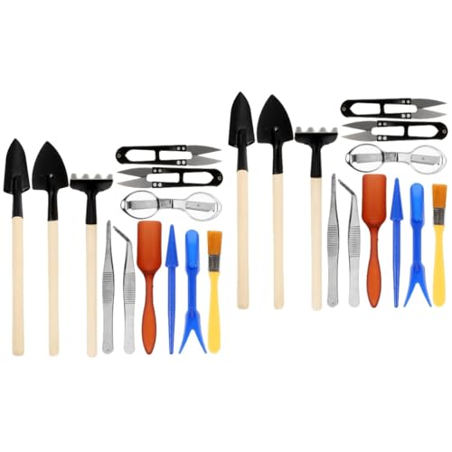 Happyyami 2 Juegos Herramientas de jardinería Kit de jardineria Kit uñas Tool Kit Jardín Interior Equipo escardador Palas Herramientas de jardineria Herramienta de Pala de jardín Planchar