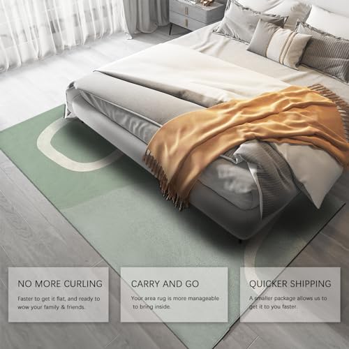 Tapis géométrique lavable 120x240cm idéal pour les animaux - 5