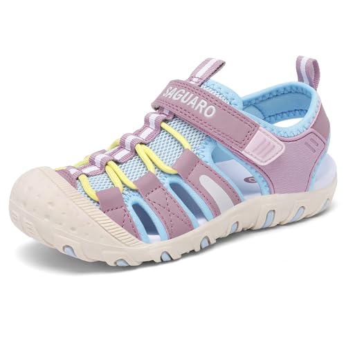 SAGUARO Niña Sandalias Trekking y Senderismo Montaña Sandalias Deportivas Niñas Verano Playa Zapatos Morado Talla 32 SAGUARO Niña Sandalias Trekking y Senderismo Montaña Sandalias Deportivas Niñas Verano Playa Zapatos Morado Talla 32