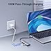 UGREEN USB C Hub, 5-in-1 USB-C Hub with 4K@60Hz HDMI, 100W Power Delivery, 3 USB-A 3.0 Data Ports, USB C Dock Adapter for MacBook Pro/Air, iPad Pro, Mac Mini, Surface, XPS, Thinkpad, Galaxy, and More