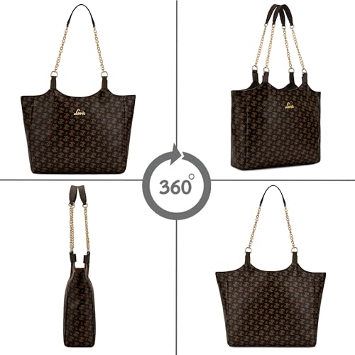 Image of Lavie Women's Mono LL Ariana Tote Bag for Women | Tote Handbag for Work | Ladies purse | Stylish Shoulder Bag | Gift for Women