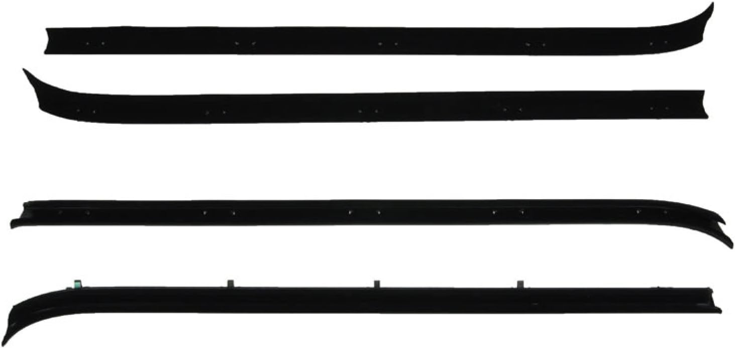 TRQ Front Driver & Passenger Side Inner & Outer Window Sweep & Run Channel Weatherstrip Seal Set Compatible with Chevrolet GMC