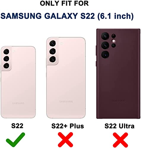 Rubcase For Samsung Galaxy S22 Case With Belt Clip Holster, 2 X Screen Protector, Heavy Duty Military Grade Full Body Shockproof Dust-Proof Rugged Protective Cover For Samsung S22 5G (Gray White B) #TOP6