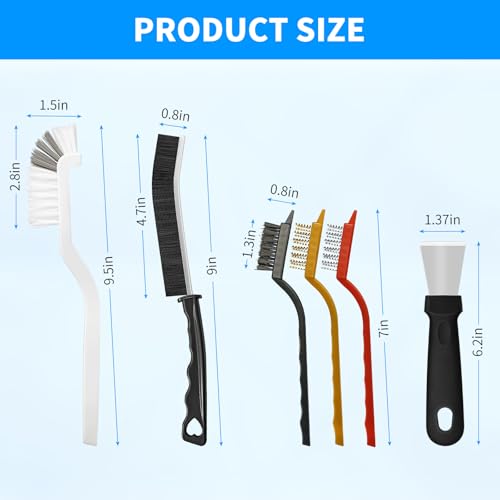 Image of 4TH Crevice Cleaning Brush Set-Household Deep Cleaning Supplies, Perfect for Small Spaces, Grout, and Tough Tasks -12 Pack