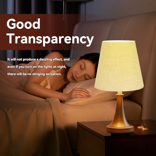 Small Lamp Shade, Set of 6 Clip on Lamp Shade Fabric Lampshade Small Lamp Shades for Table Lamps Wall Lamp Replacement for Home Bedroom - Image 4
