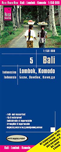 Reise Know-How Landkarte Bali, Lombok, Komodo (1:150.000) - Indonesien: world mapping project (Indonesia 5 Bali / Lombok / Komodo (1:150.000))