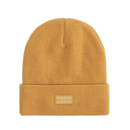 Born To Roam Vail Knit Beanie in Tan - Unisex