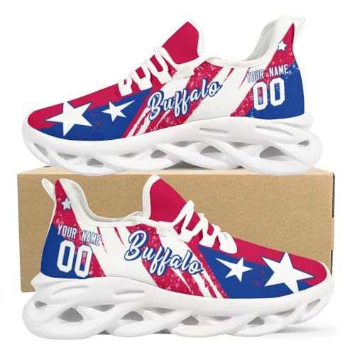 Custom Men's Sneakers Football Name & Number Breathable Fan Gift for Men Women Athletic Gym Slip-on Shoes Personalized3