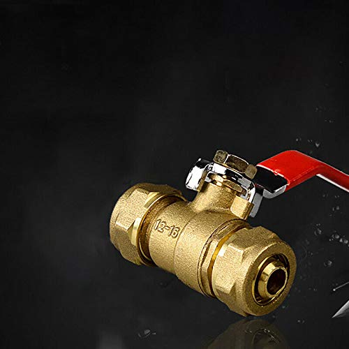 Valvola A Sfera In Ottone SENRISE 2,5 Cm – A Foro Pieno Con Leva, Raccordi A Compressione Per Acqua, Olio, Gas
