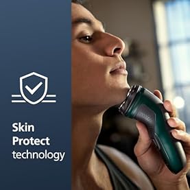 Alternative view of Philips Norelco Shaver 2600 Series, Wet and Dry Electric Shaver, Pop-up Trimmer, P-Cap, Travel Pouch, Dark Forest Green, Model X3052/91